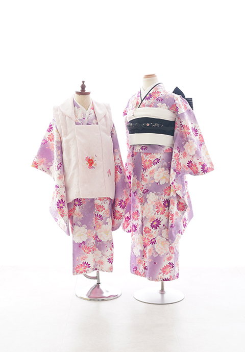 No.001 七五三和装(7歳3歳リンクコーデ)